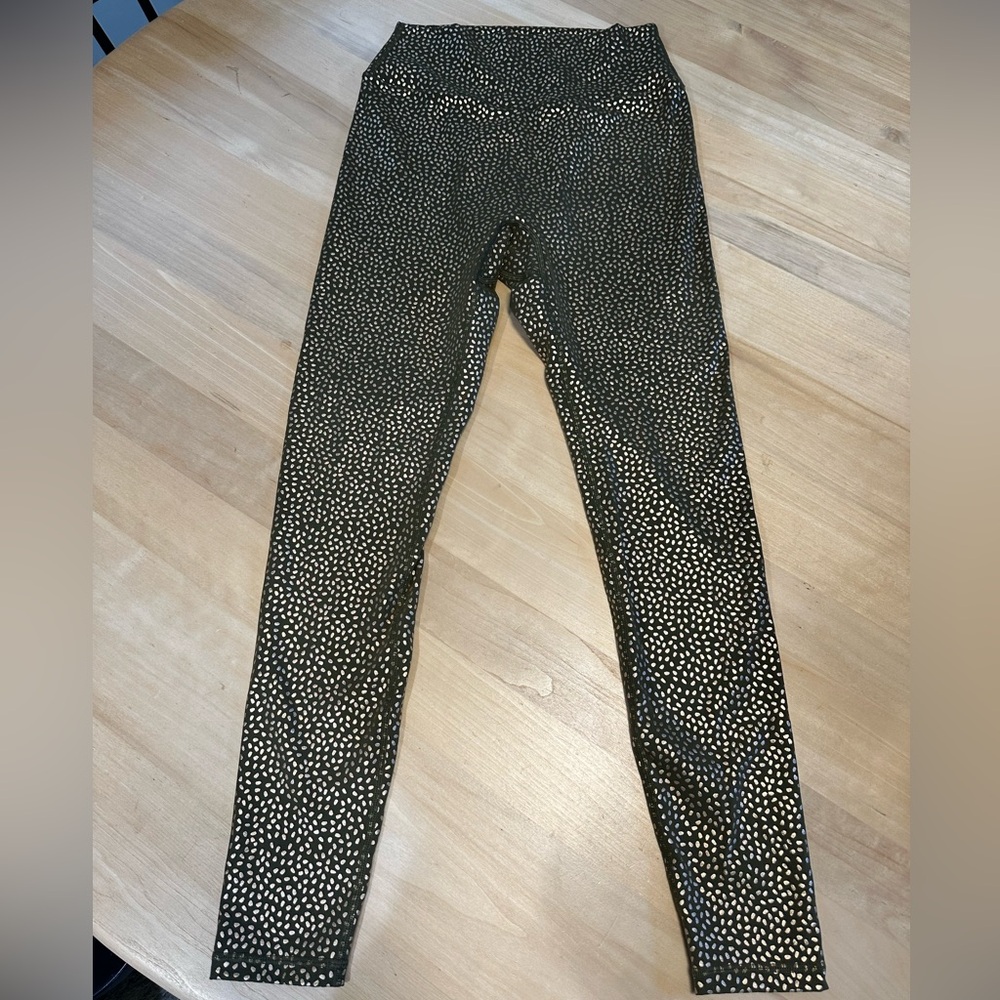 Buffbunny green and gold leggings